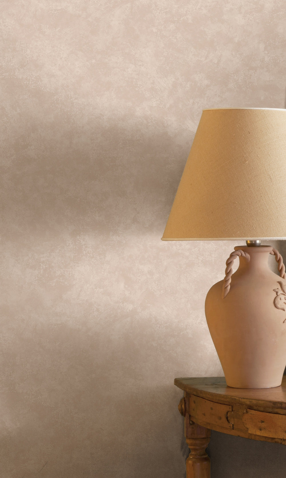 Coral Cloudy Like Plain Textured Wallpaper R8985