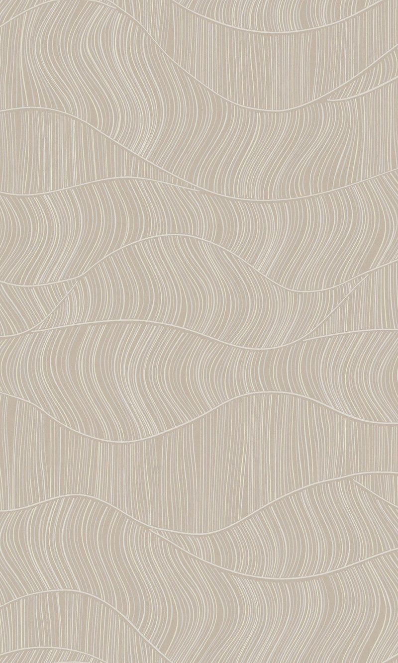 Cream Abstract Geometric Wave Wallpaper R8664