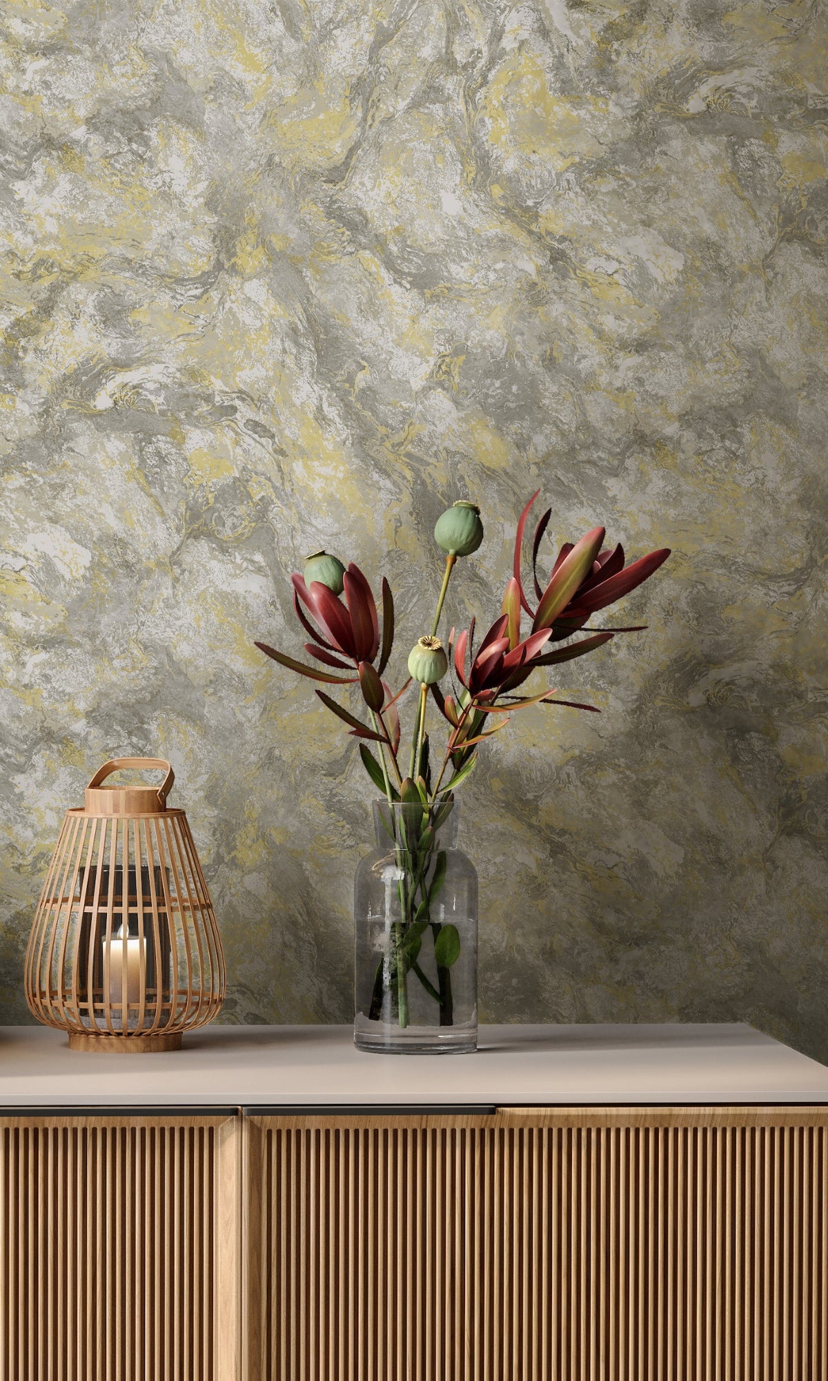 Cream Elegant Marble Design Wallpaper R8925