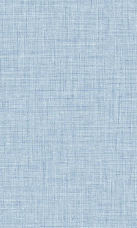Crisp Blue Fabric Like Textured Vinyl Commercial Wallpaper C7603