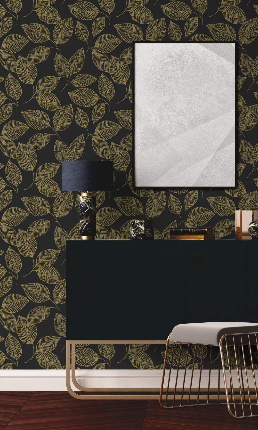 Dandelion Hand Drawn Tropical Leaves Wallpaper R8519