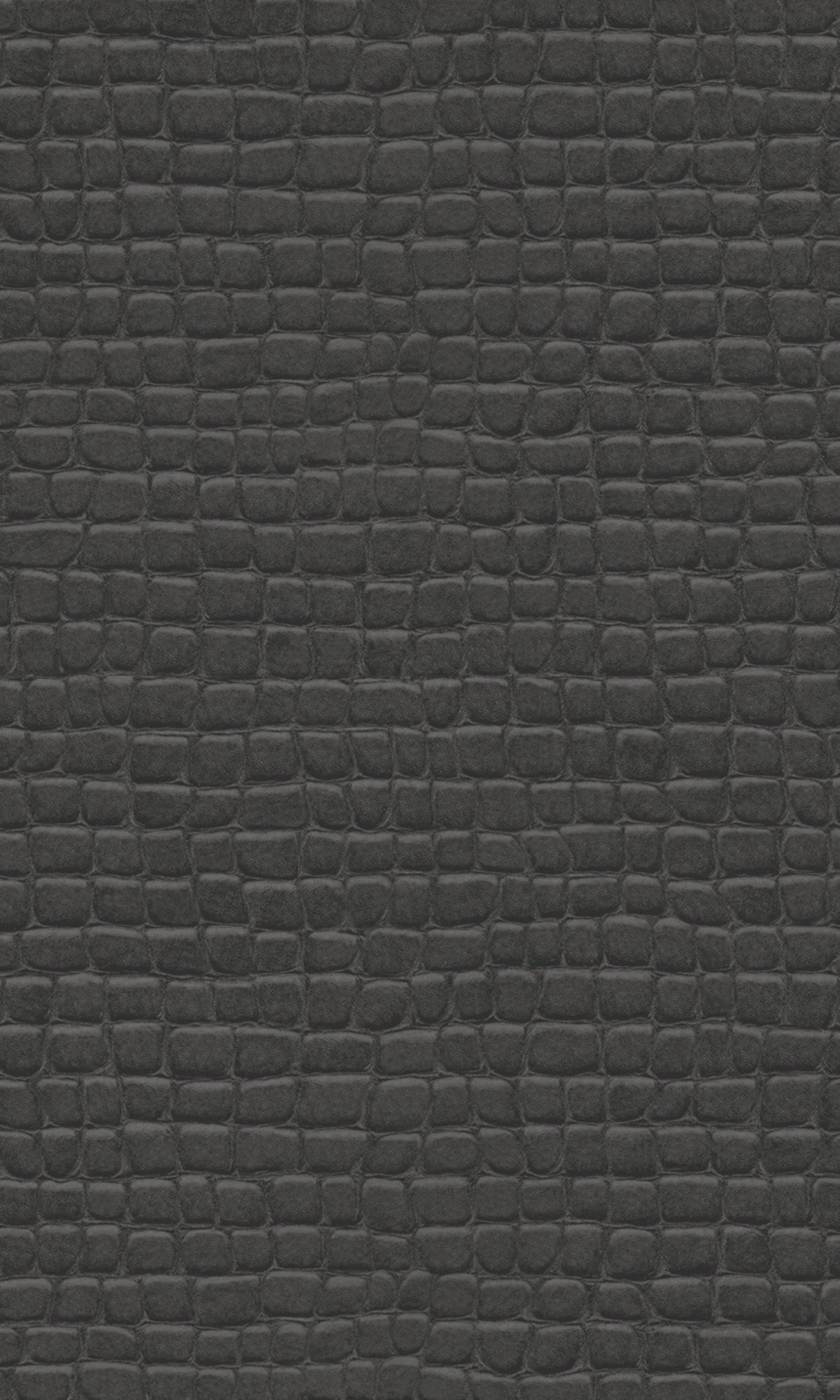 Dark Grey Faux Effect Leather-like Geometric Wallpaper R8312