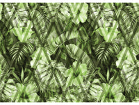 Geometric Floral Tropical Pattern Mural Wallpaper M1308