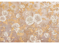 Gold Beautiful Floral Mural Wallpaper M1213