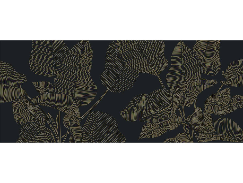 Gold Botanical Modern Mural Wallpaper M1375