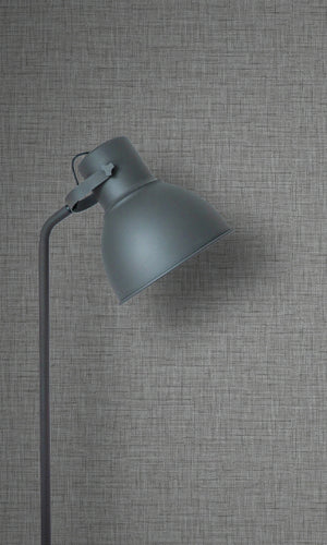 Graphite Plain Denim Like Textured Wallpaper R8528