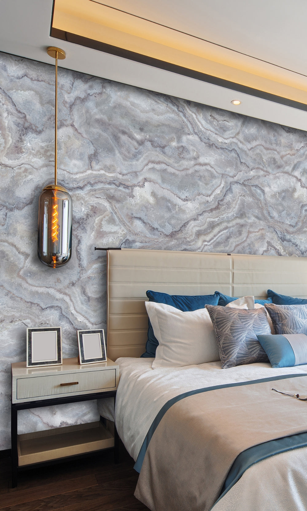 Gray Abstract Texture Mural Wallpaper M1386-Sample