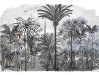 Gray Dense Forest Mural Wallpaper M1176
