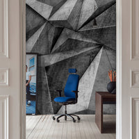 Gray Geometric Concrete Mural M1229 Wallpaper