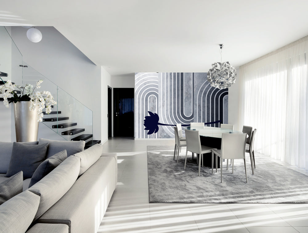Gray Minimalist Mural Wallpaper M1352