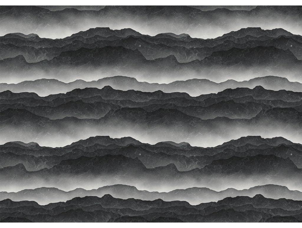 Gray Mountains Fading Mural Wallpaper M1385