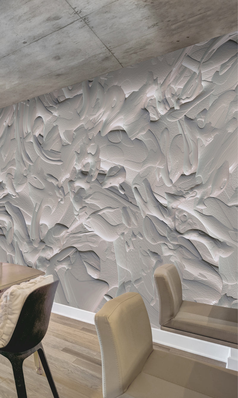 Gray Rough Plastering Mural Wallpaper M1378