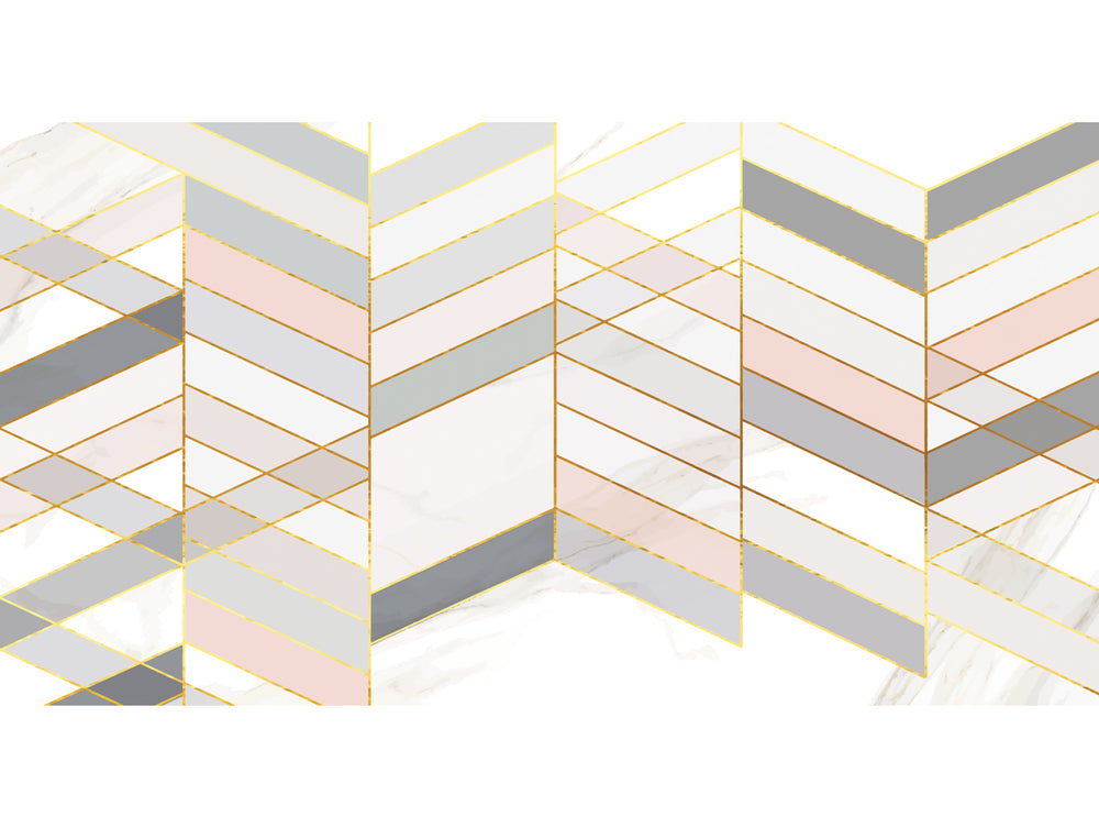 Gray White geometric Marble Mural Wallpaper M1248