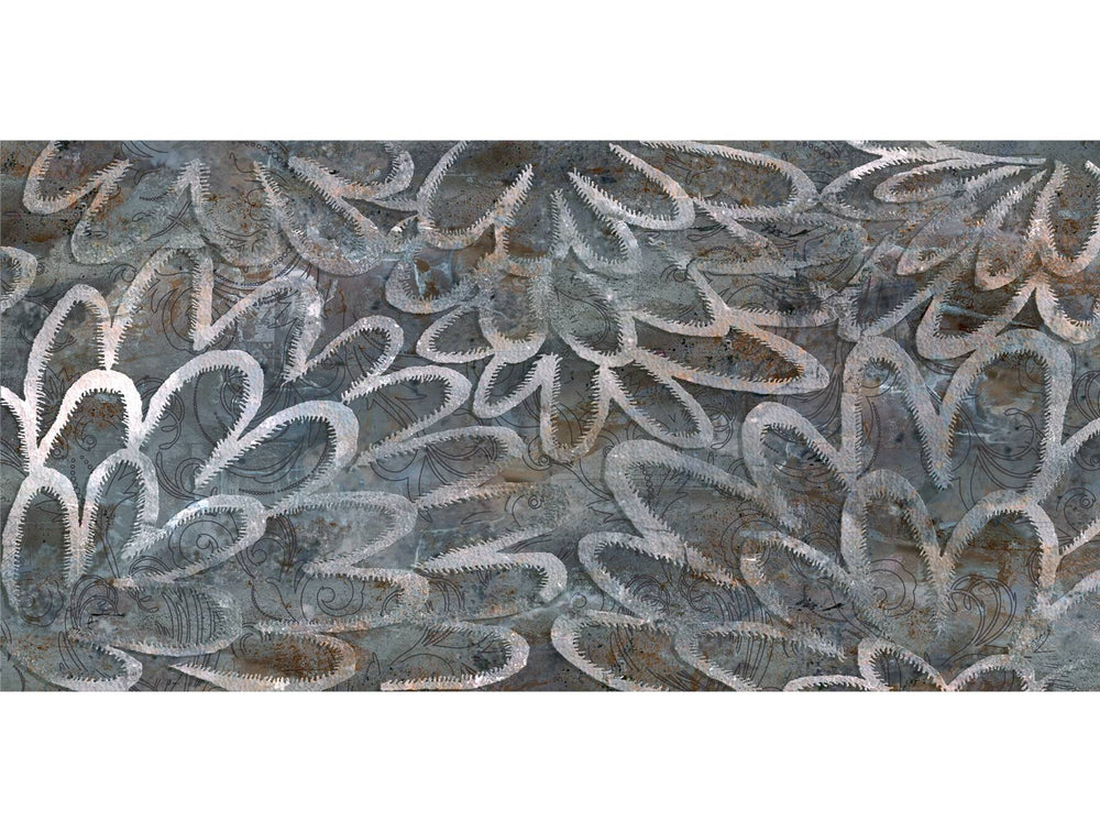 Gray &  Metalic Decorative D Mural Wallpaper M1362