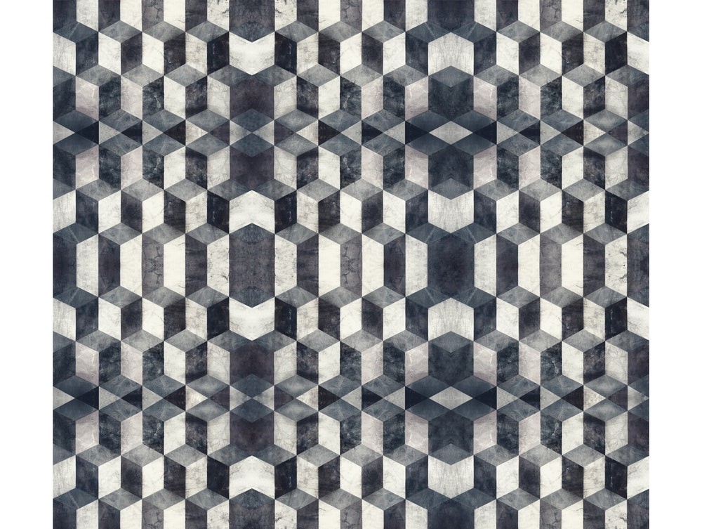Gray & Neutral Geometric Shapes Mural Wallpaper M1328
