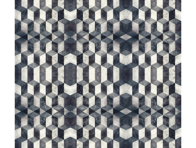 Gray & Neutral Geometric Shapes Mural Wallpaper M1328