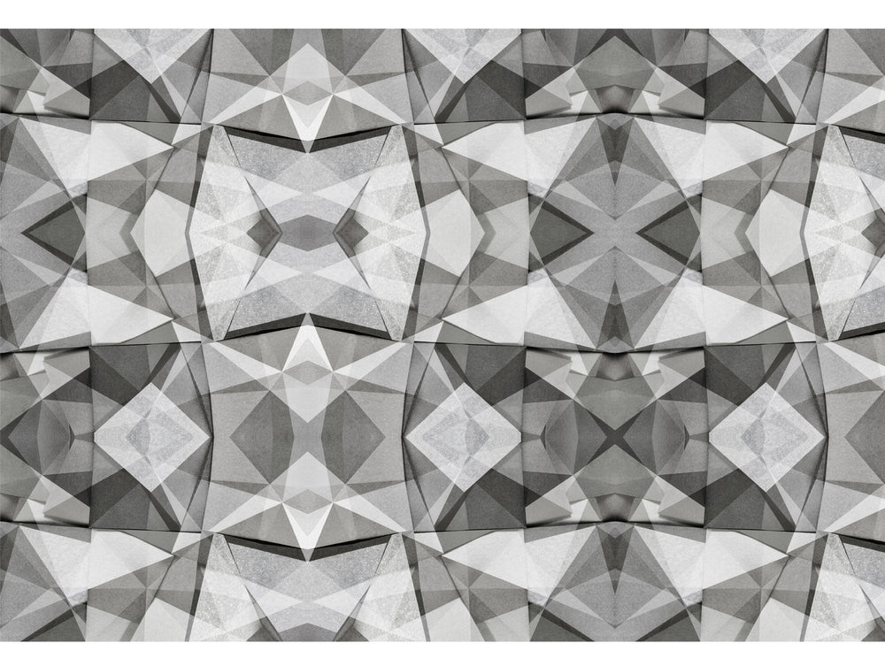 Gray & Neutral Triangular Shapes Mural Wallpaper M1330
