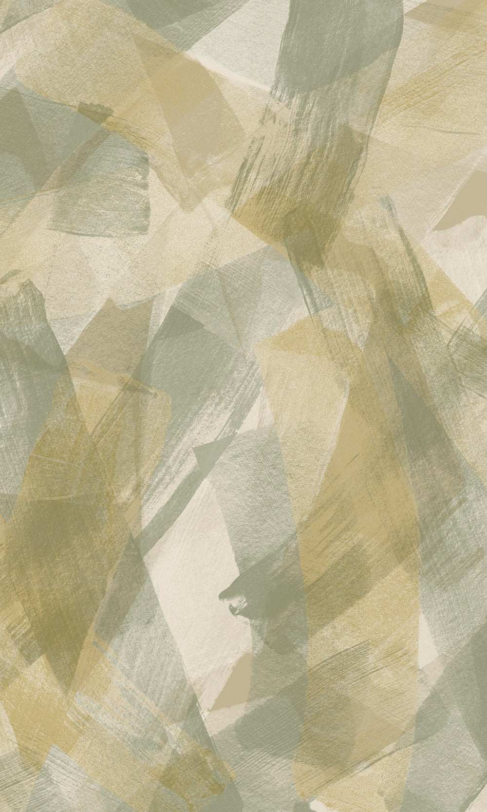 Green Beige Bold Sweeping Brushstrokes Wallpaper R8931