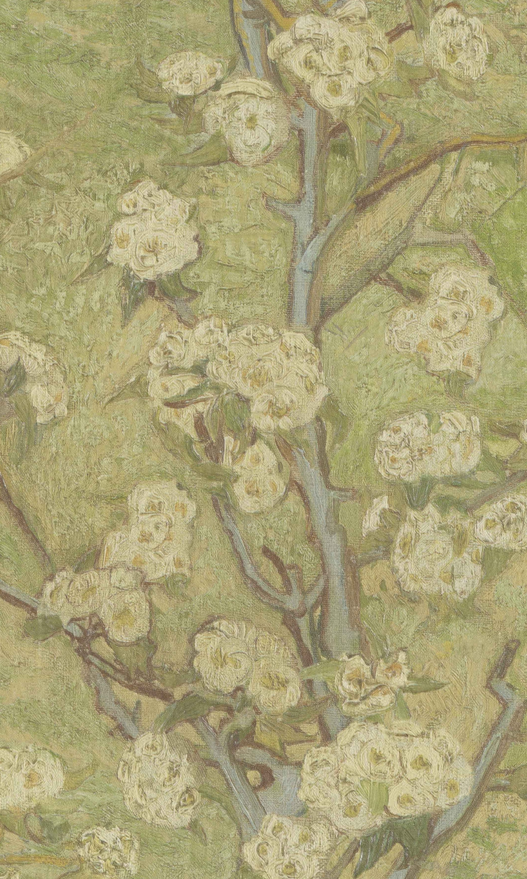 Green Blossoming Pear Tree Tropical Wallpaper R8478