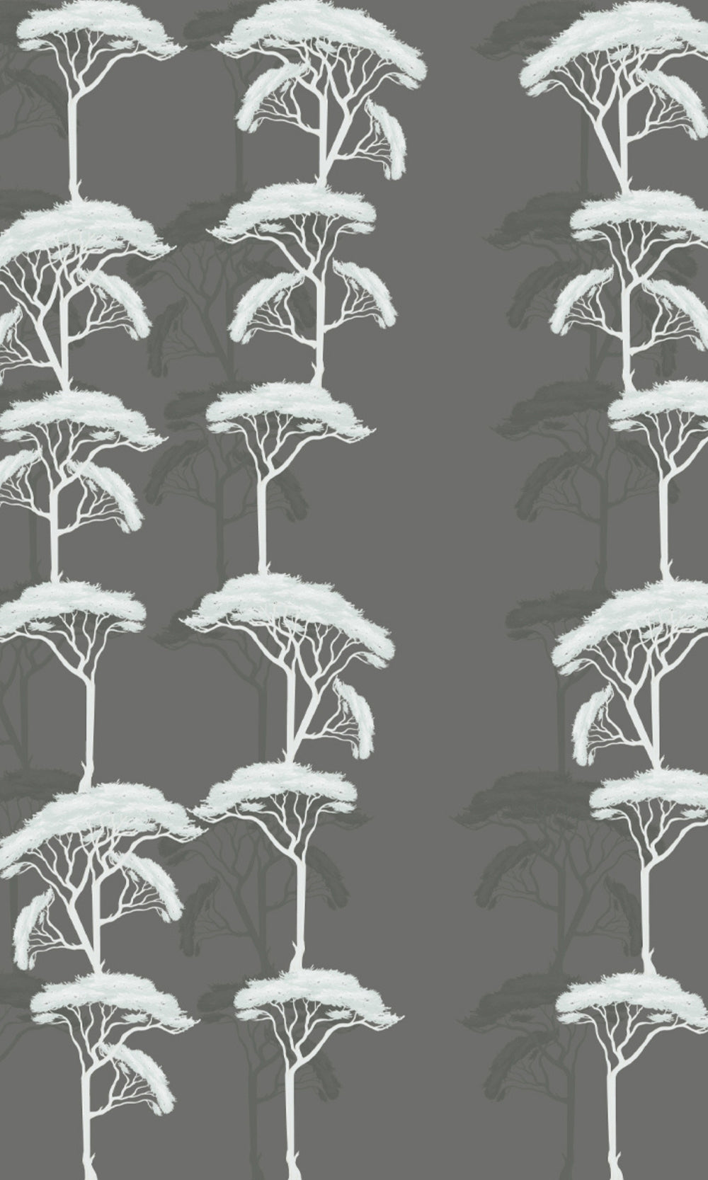 Green Cedar Trees Mural Wallpaper M1463-Sample