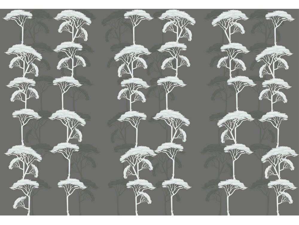 Green Cedar Trees Mural Wallpaper M1463