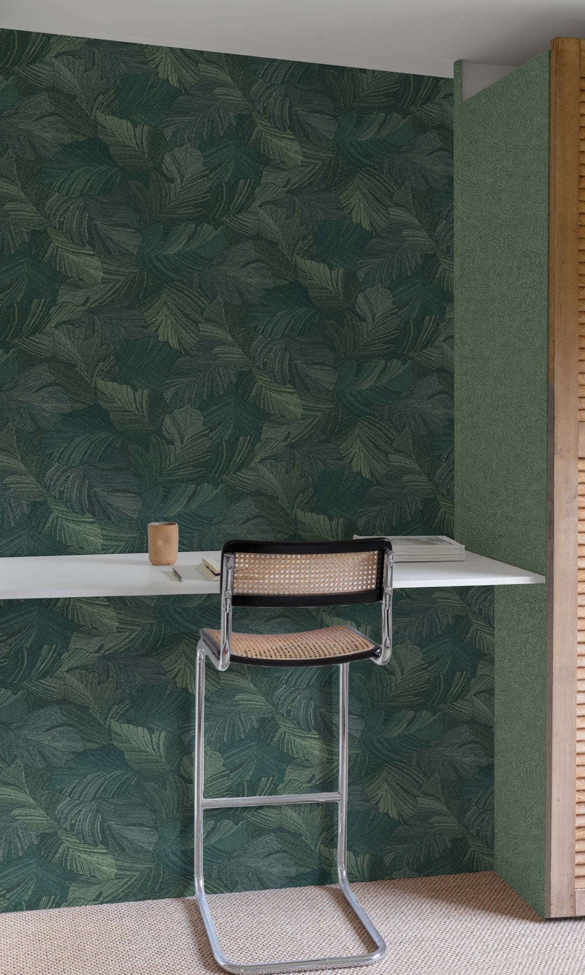 Green Charming Leaves Tropical All Over Wallpaper R9352