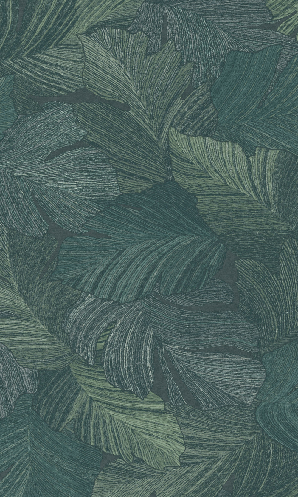 Green Charming Leaves Tropical All Over Wallpaper R9352