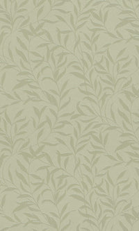 Green Engraved Floral Leaves Wallpaper R8584