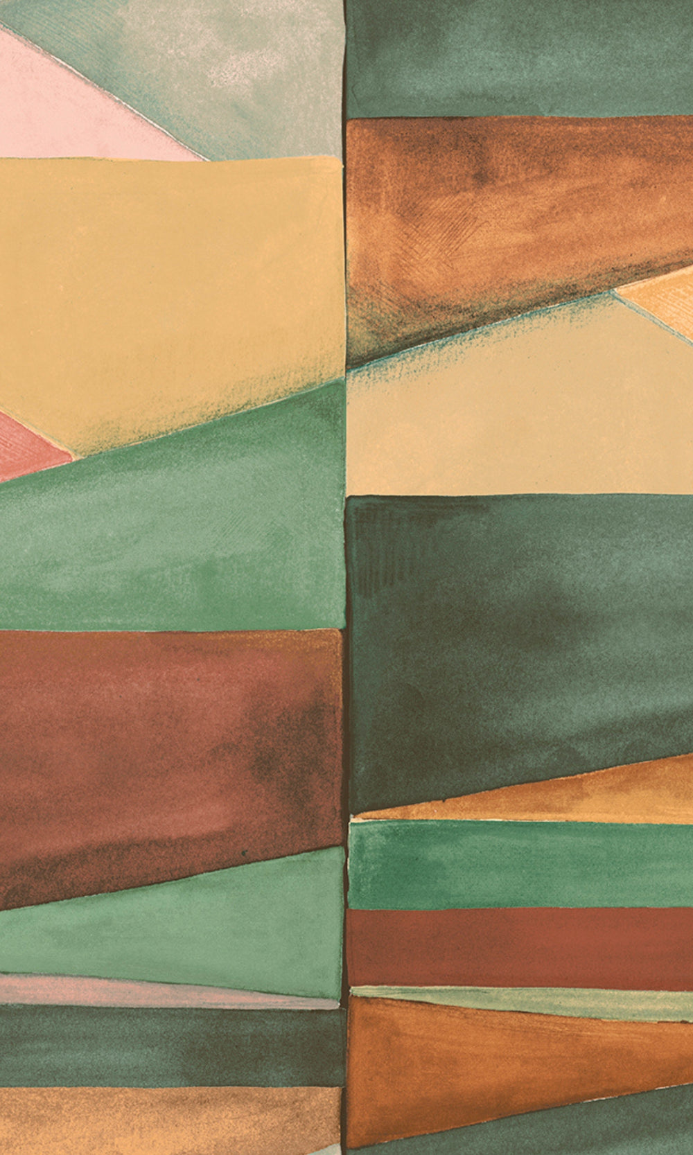 Green Gradient Blocks Geometric Wallpaper R9177