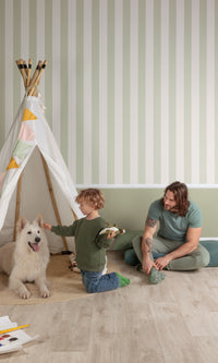 Green Simple Stripes Wallpaper R8777