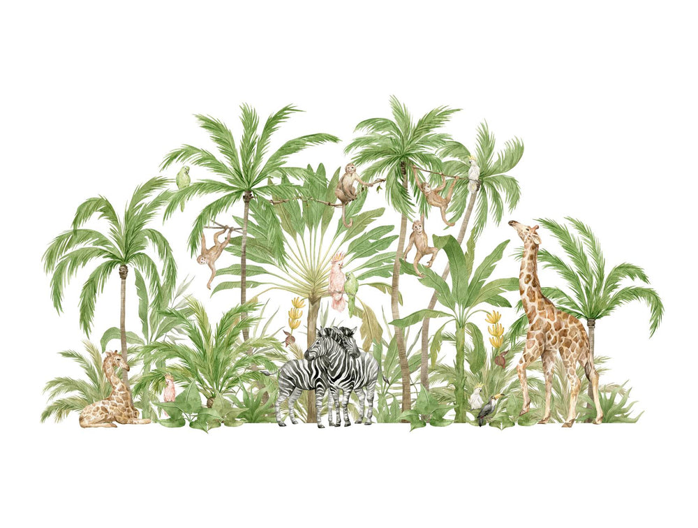 Green Summer Jungle Mural Wallpaper M1456