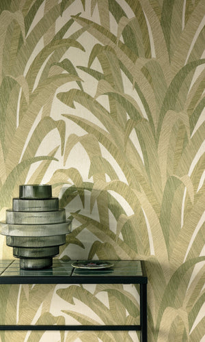 Green Tropical Palm Leaves Wallpaper R8722