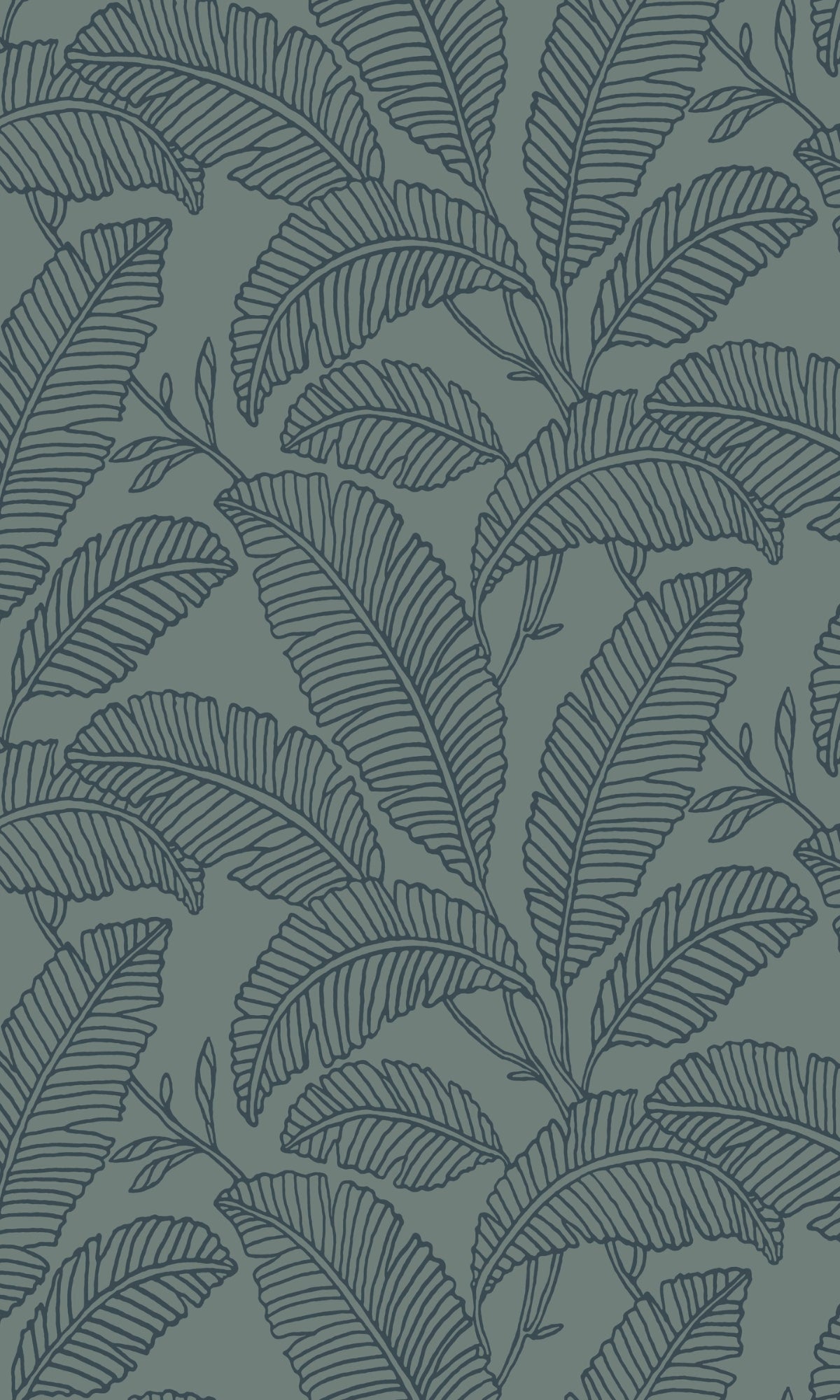 Green Tropical Palm Leaves Wallpaper R9349