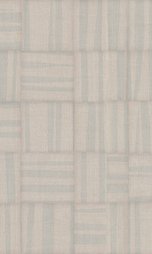 Grey Geometric Squares & Stripes Wallpaper R8690