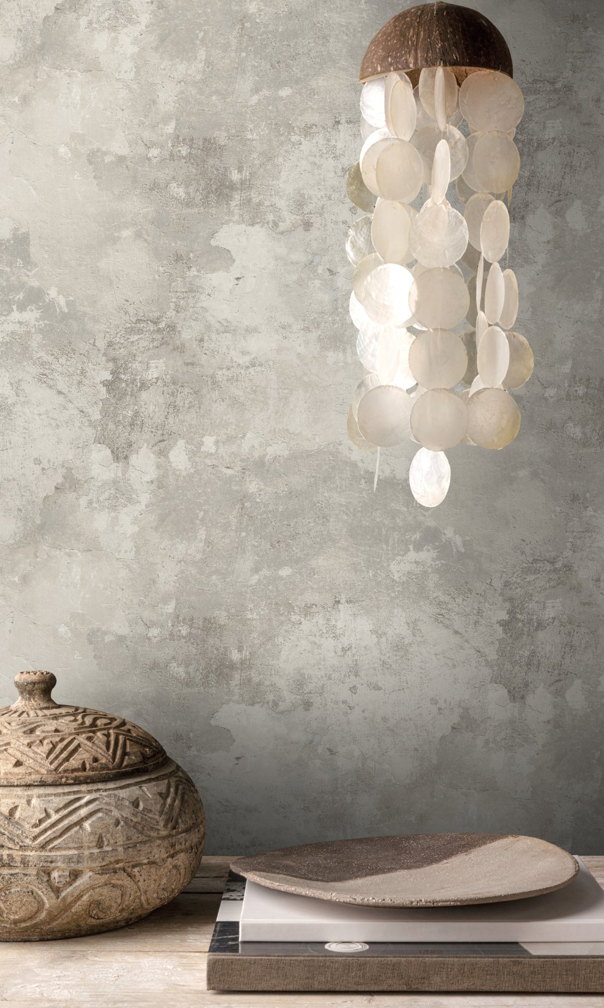 Grey Old Concrete Effect Textured Wallpaper R8892