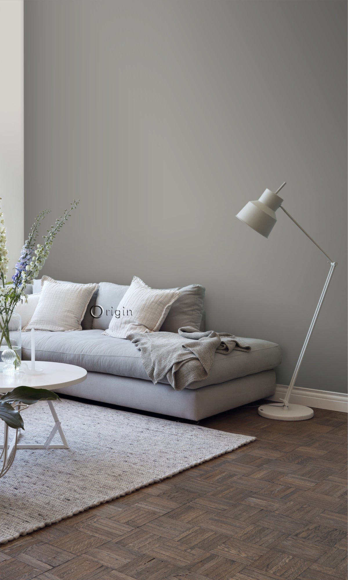 Grey Plain Textured Wallpaper R8326