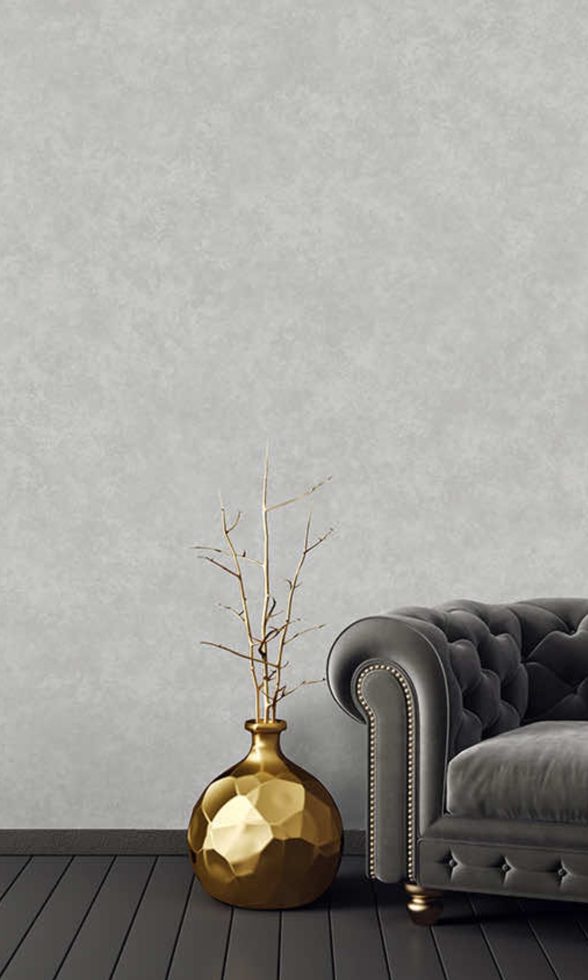 Grey Plain Textured Wallpaper R8405