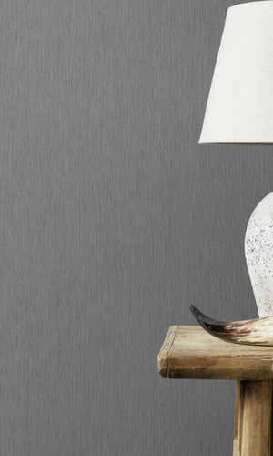 Grey Plain Textured Wallpaper R8655