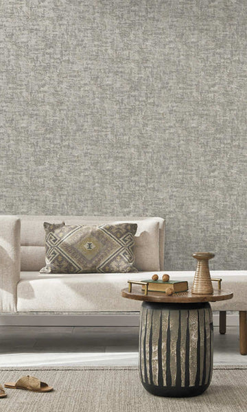 Grey & Silver Beaded Metallic Plain Textured Wallpaper R8433 – Walls ...