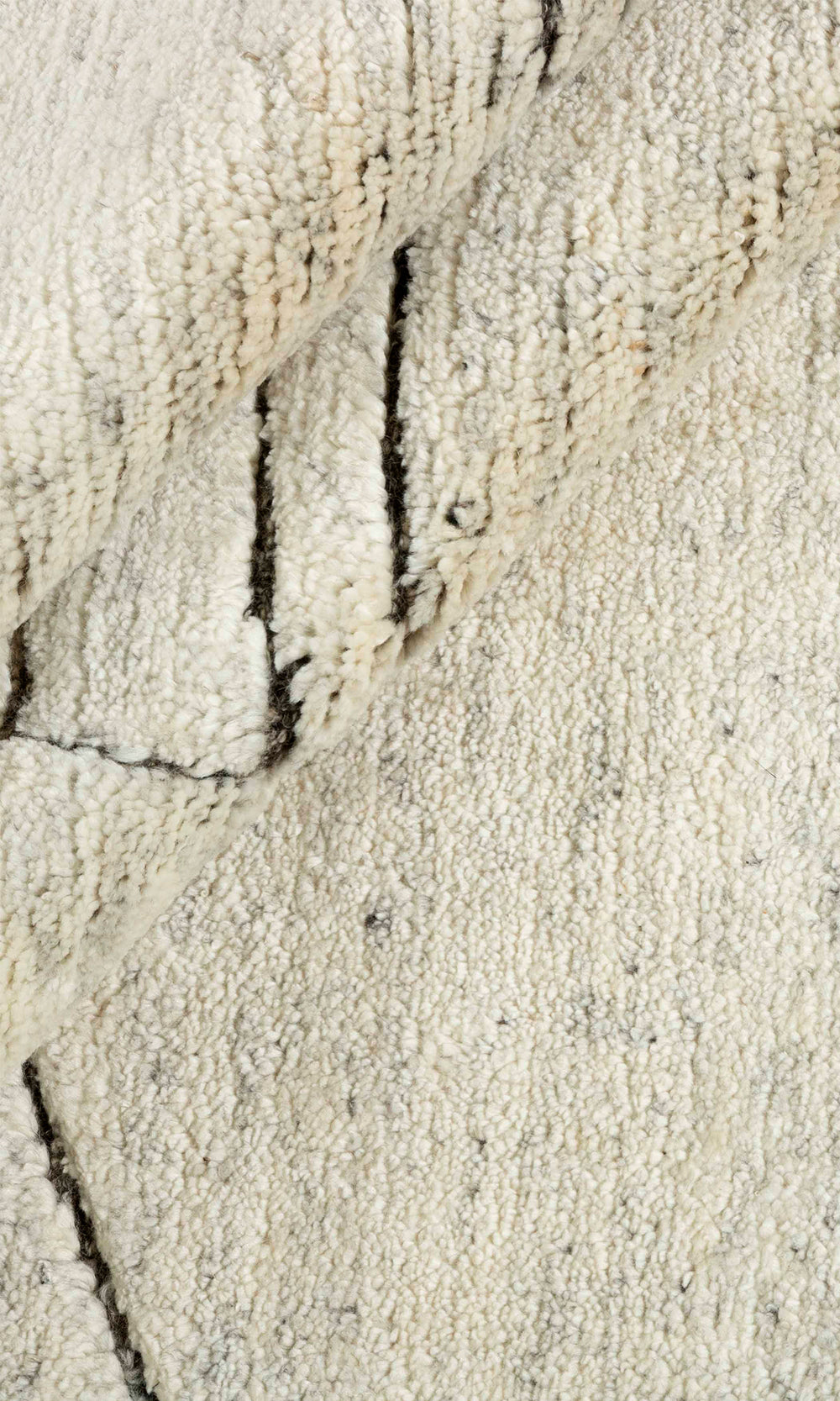 Natural Geometric Fields Hand Knotted Rectangular Luxury Rugs