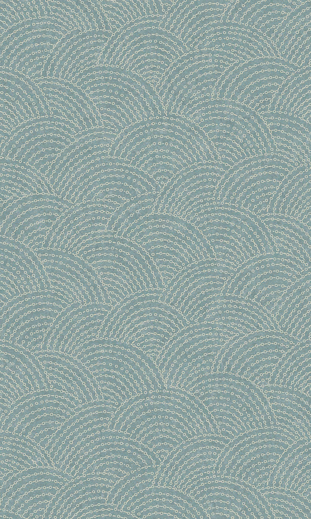 Light Blue Seashell Like Art Deco Geometric Wallpaper R9272