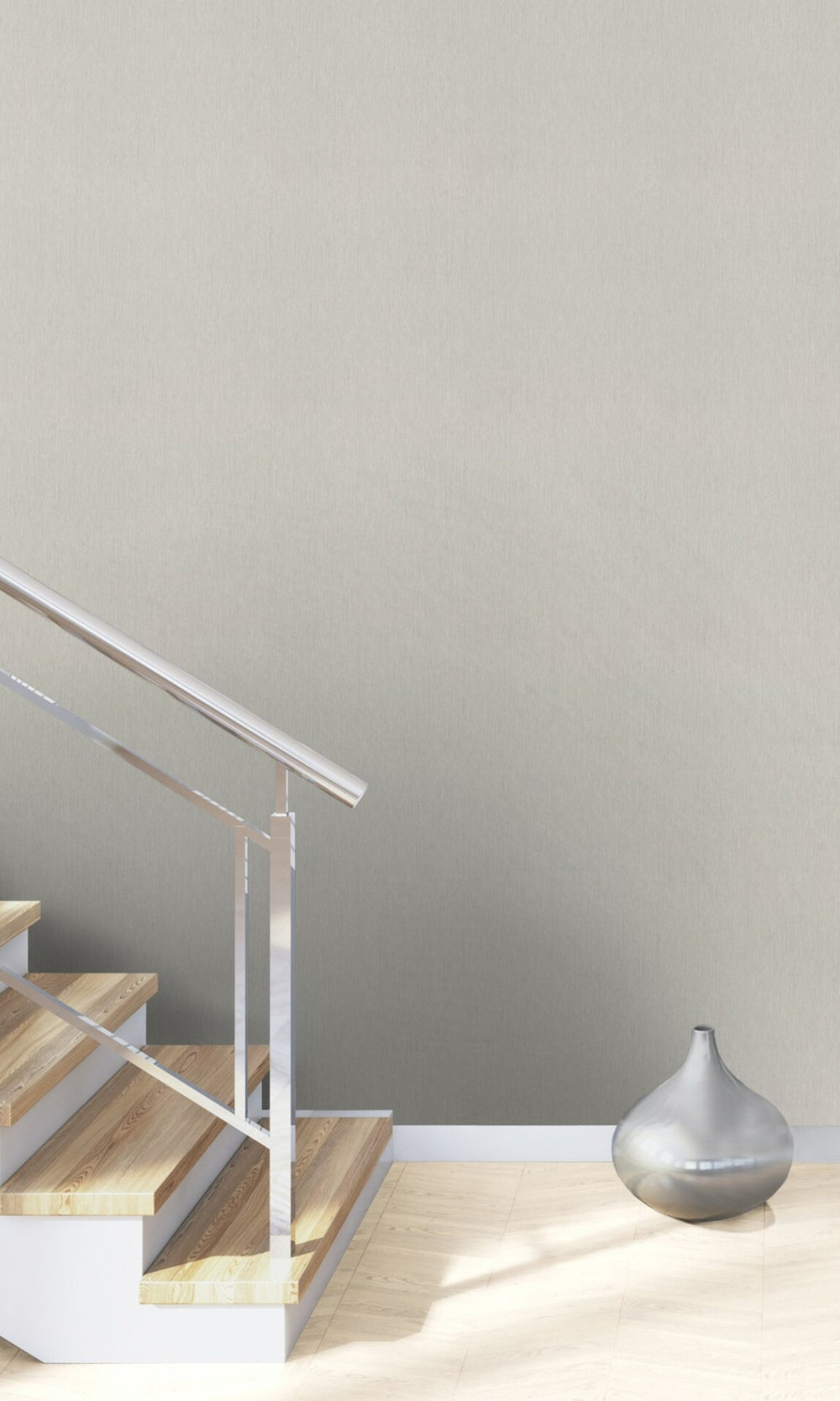Light Grey Plain Textured Wallpaper R8653