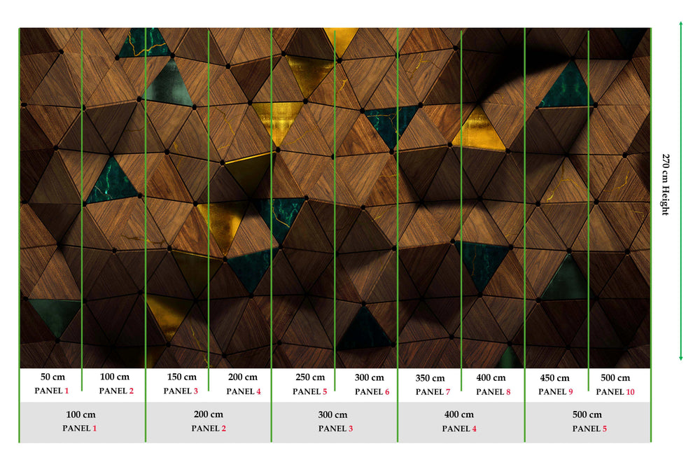 Glazed Ginger Buckled Wall  Collage Mural M2903