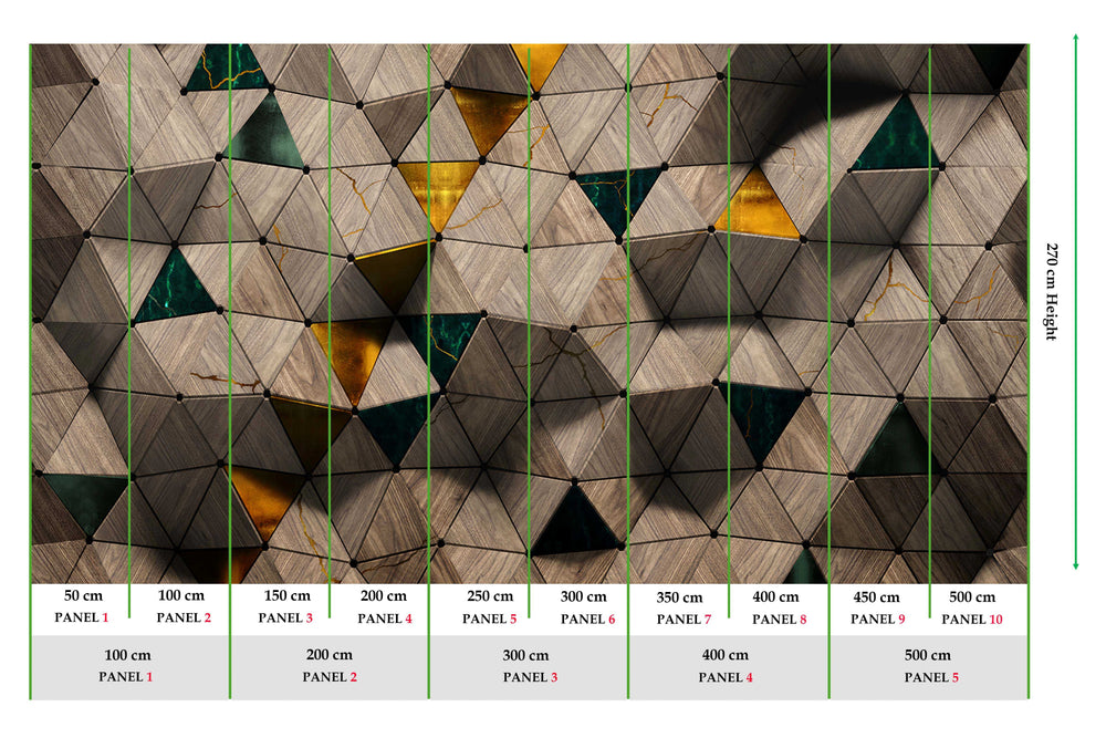 Best Beige Buckled Wall  Collage Mural M2904- Sample