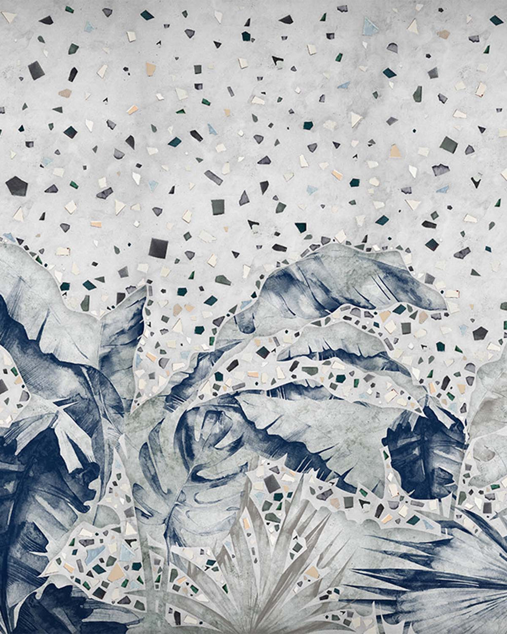 Silver Lake Tropical Mosaic Mural M2905- Sample