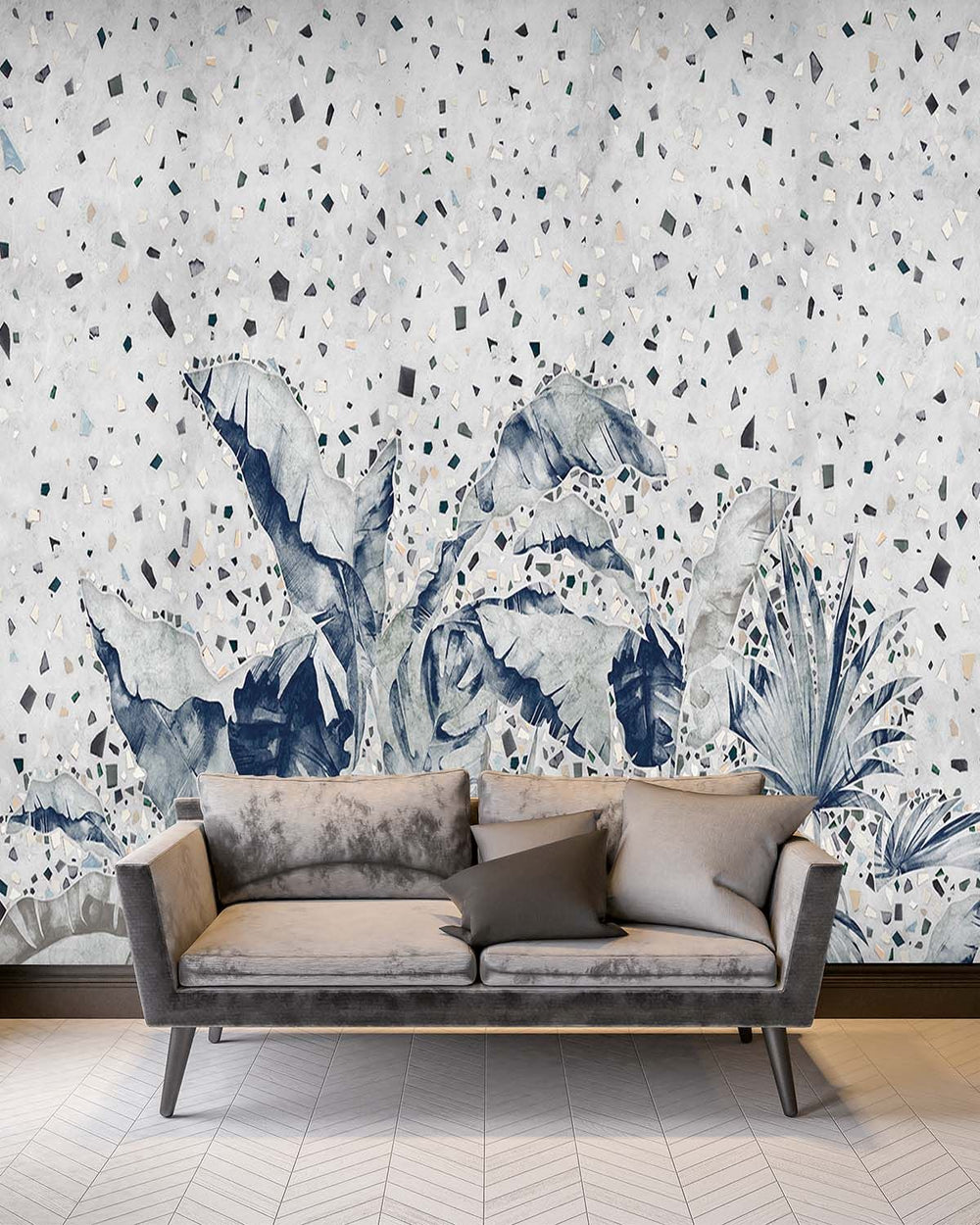Silver Lake Tropical Mosaic Mural M2905- Sample