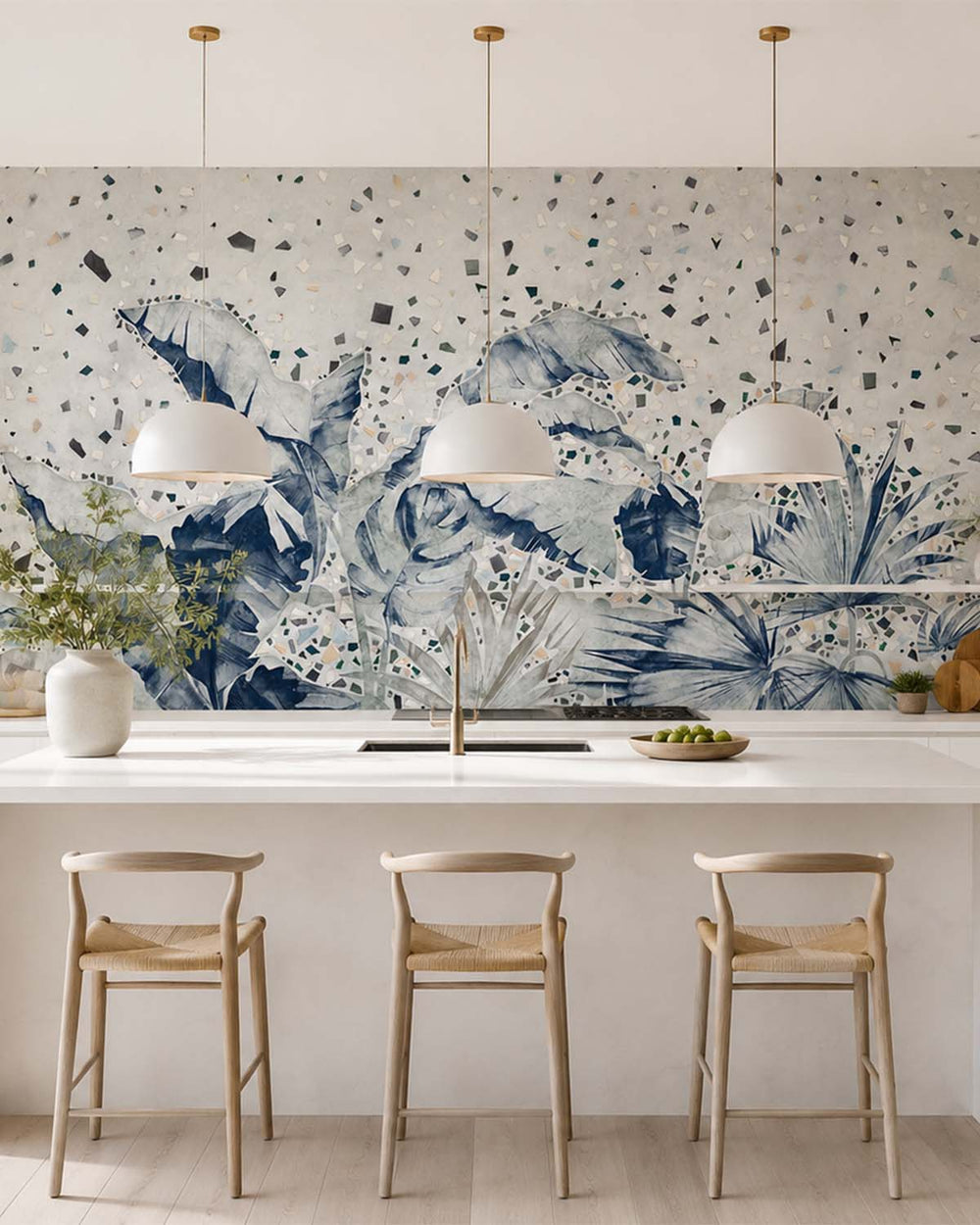 Silver Lake Tropical Mosaic Mural M2905- Sample