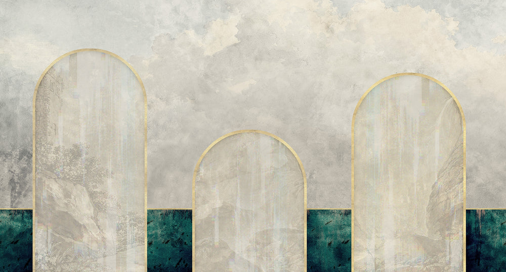 Whisper Ridge Concrete Mountain Range Mural M2907
