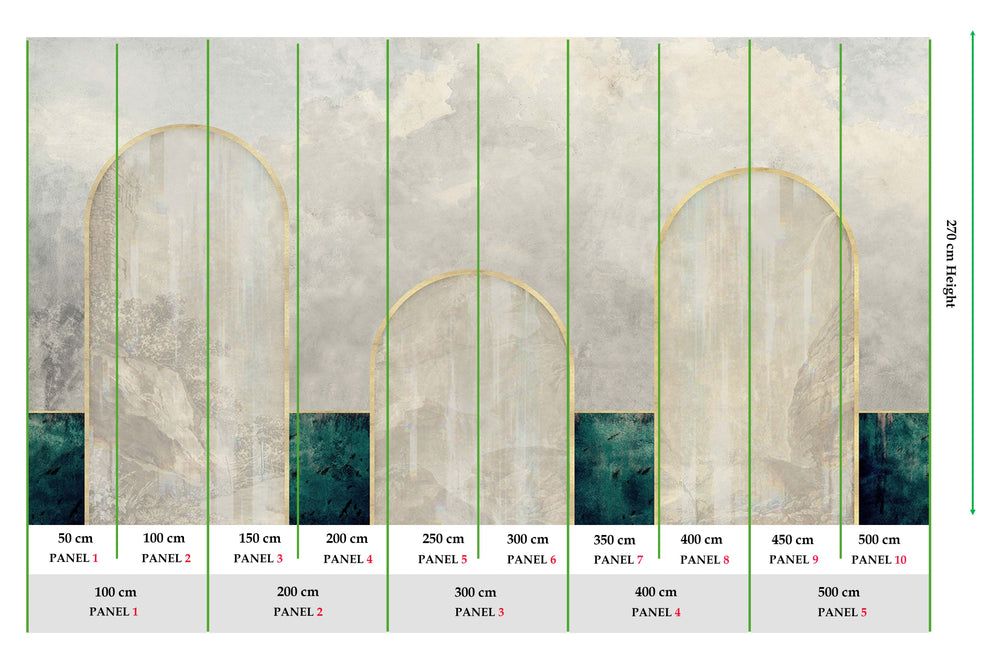 Whisper Ridge Concrete Mountain Range Mural M2907- Sample