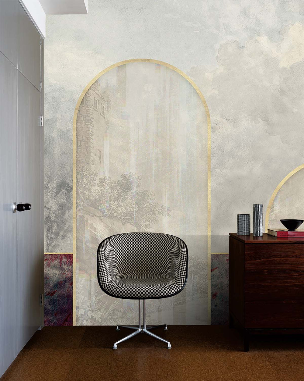 Pipe Clay Concrete Mountain Range Mural M2908